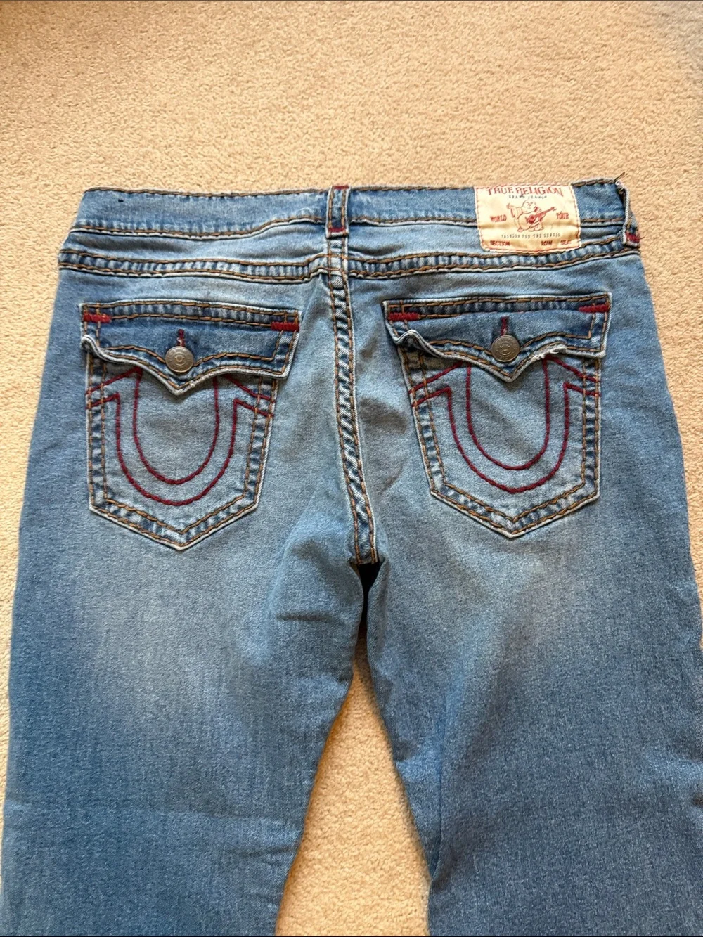 True Religion Light Blue Straight Leg Jeans